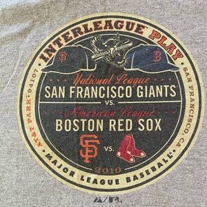 Giants & Red Sox 2010 Gray Interleague Play T-Shirt